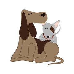 cute pit bull with friend