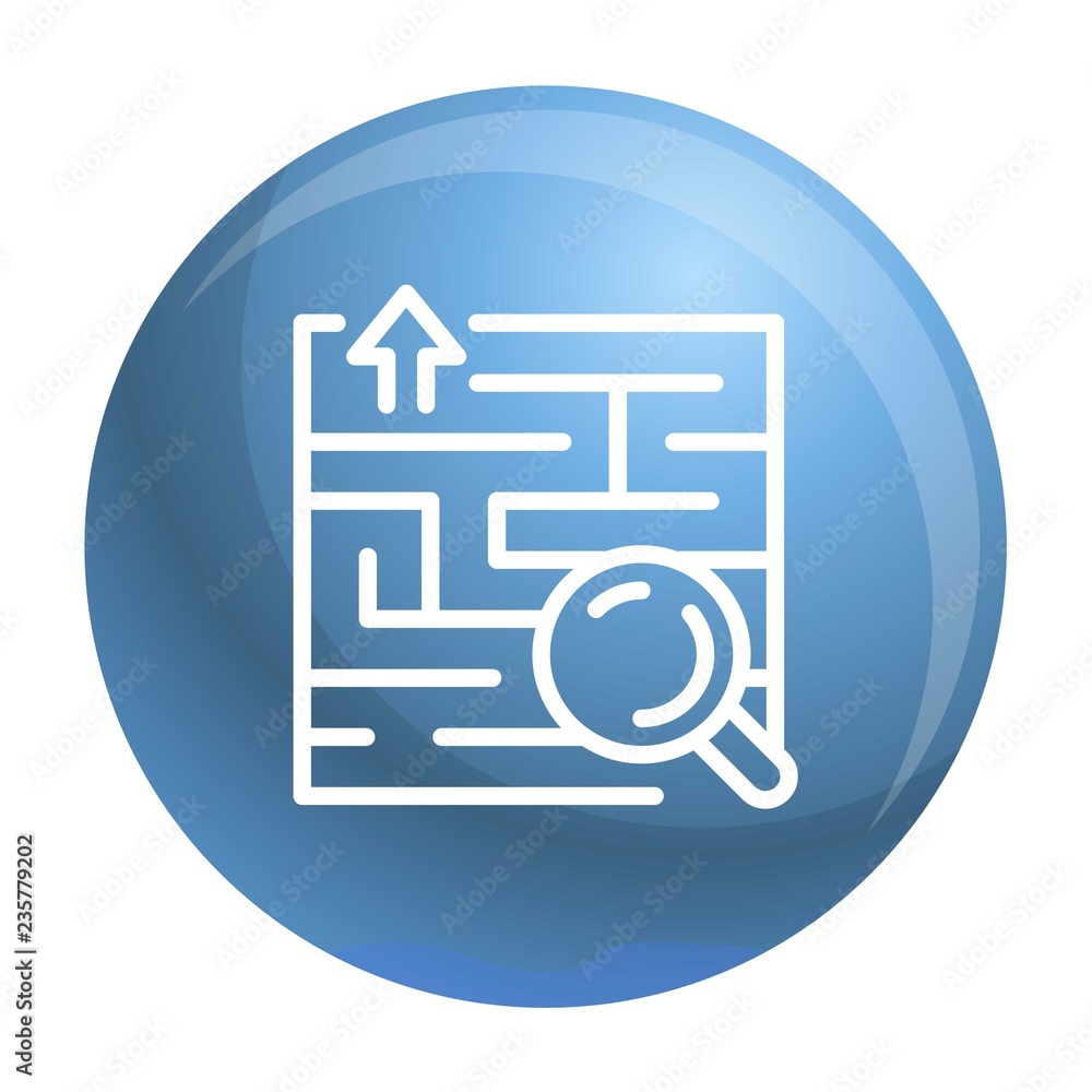 Poster find solution icon. outline find solution vector icon for web design isolated on white background