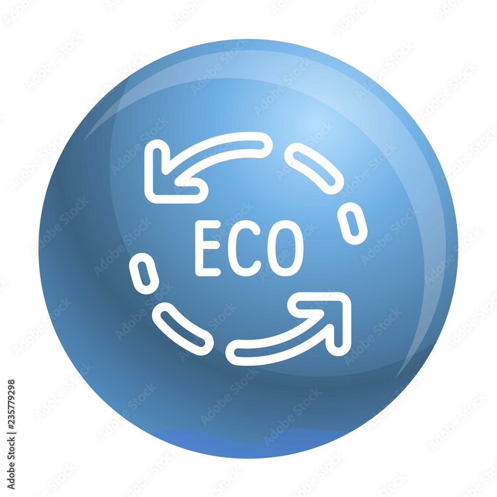 Poster eco recycle arrow icon. outline eco recycle arrow vector icon for web design isolated on white backg
