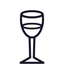 glass of wine isolated icon