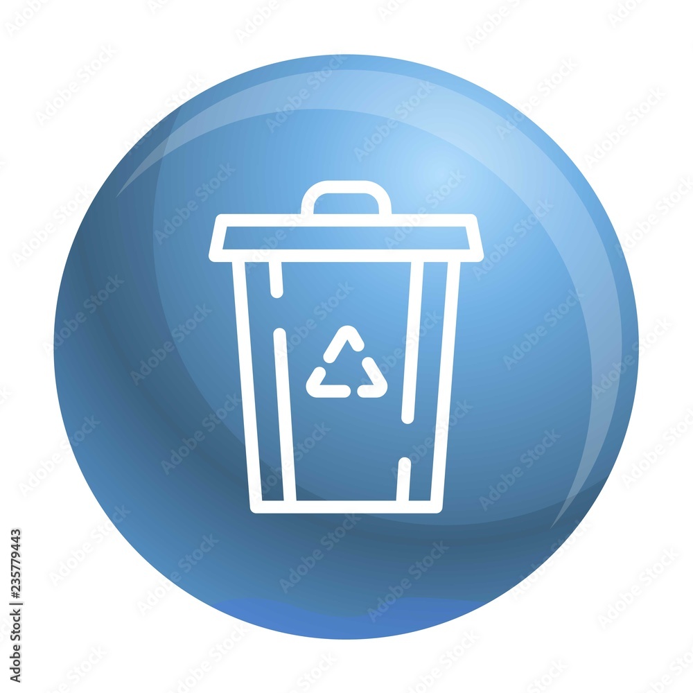 Poster recycle garbage bin icon. outline recycle garbage bin vector icon for web design isolated on white b