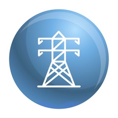 Electric tower icon. Outline electric tower vector icon for web design isolated on white background