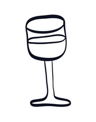 glass of wine isolated icon