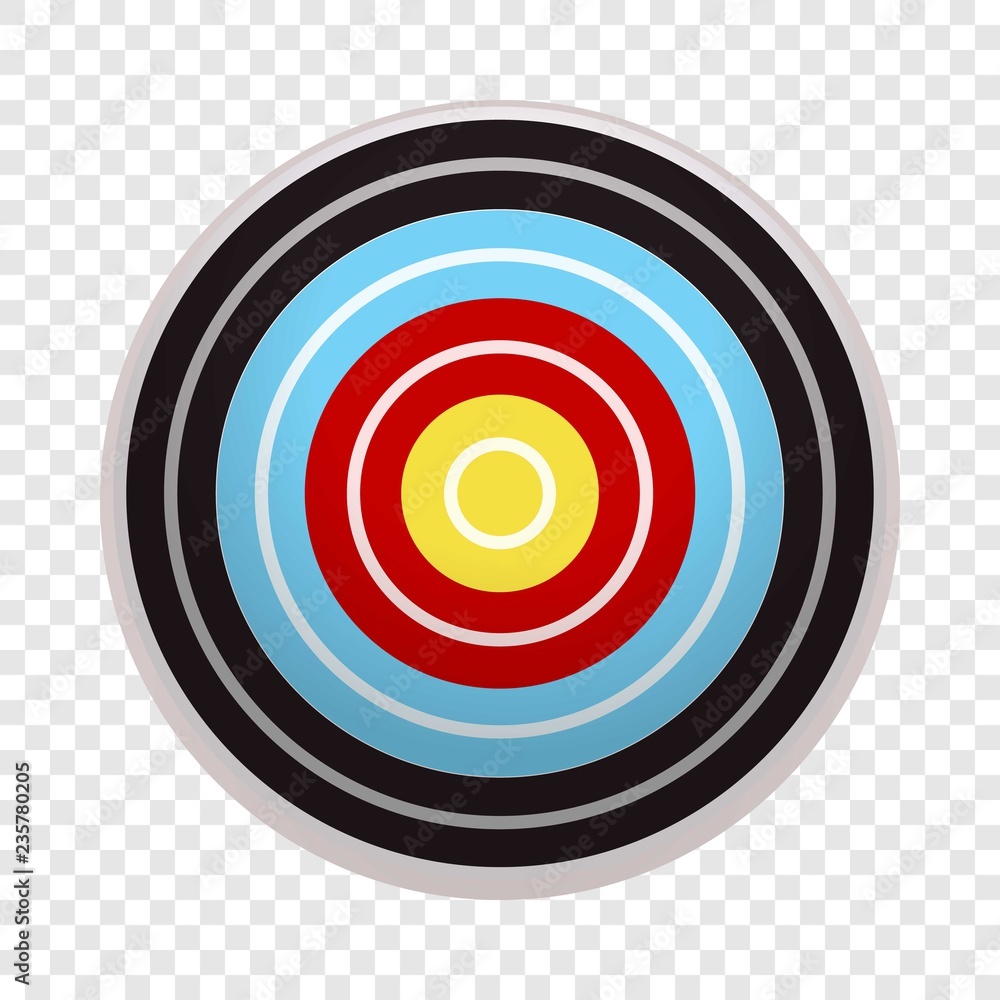 Poster target icon. cartoon of target vector icon for web design