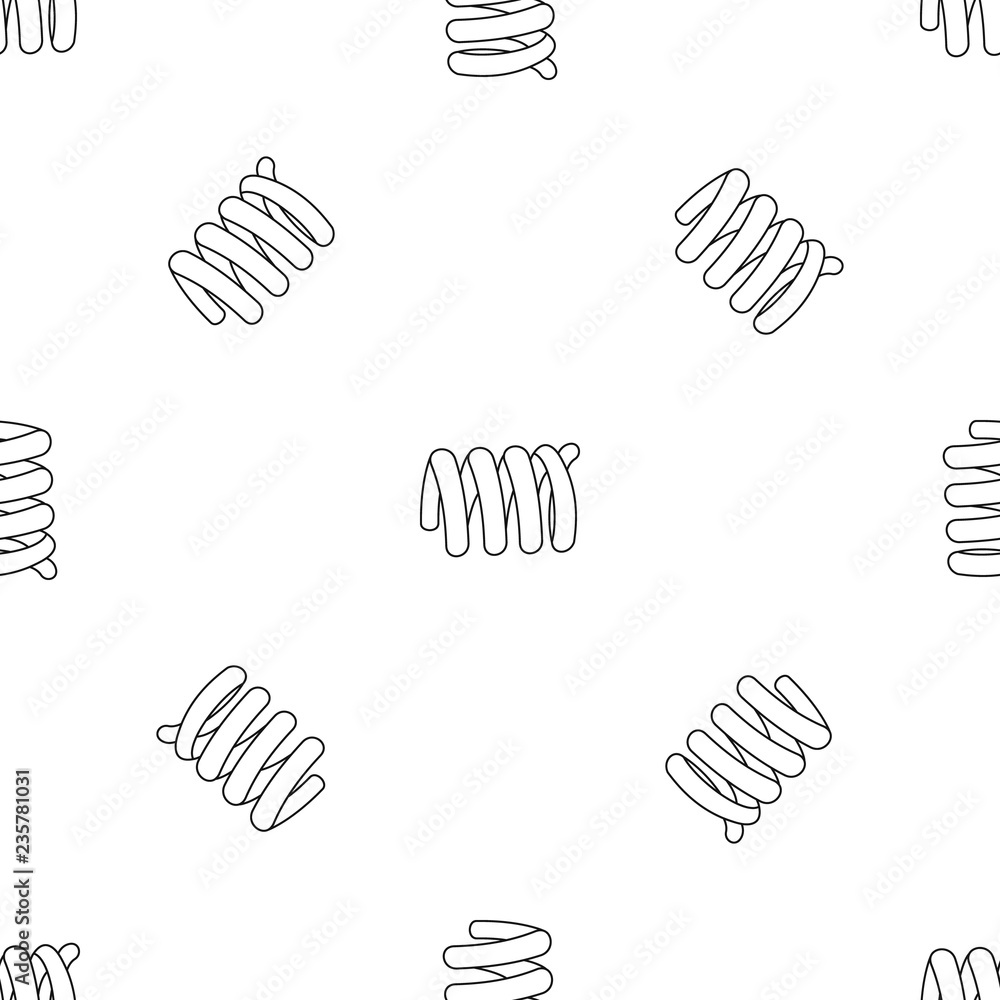 Poster wire coil pattern seamless vector repeat geometric for any web design