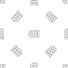 Wire coil pattern seamless vector repeat geometric for any web design