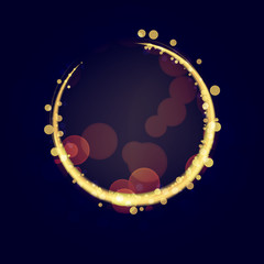 Glowing circle, painted "gold" light. The gold and violet colors