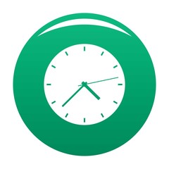Clock modern icon. Simple illustration of clock modern vector icon for any design green