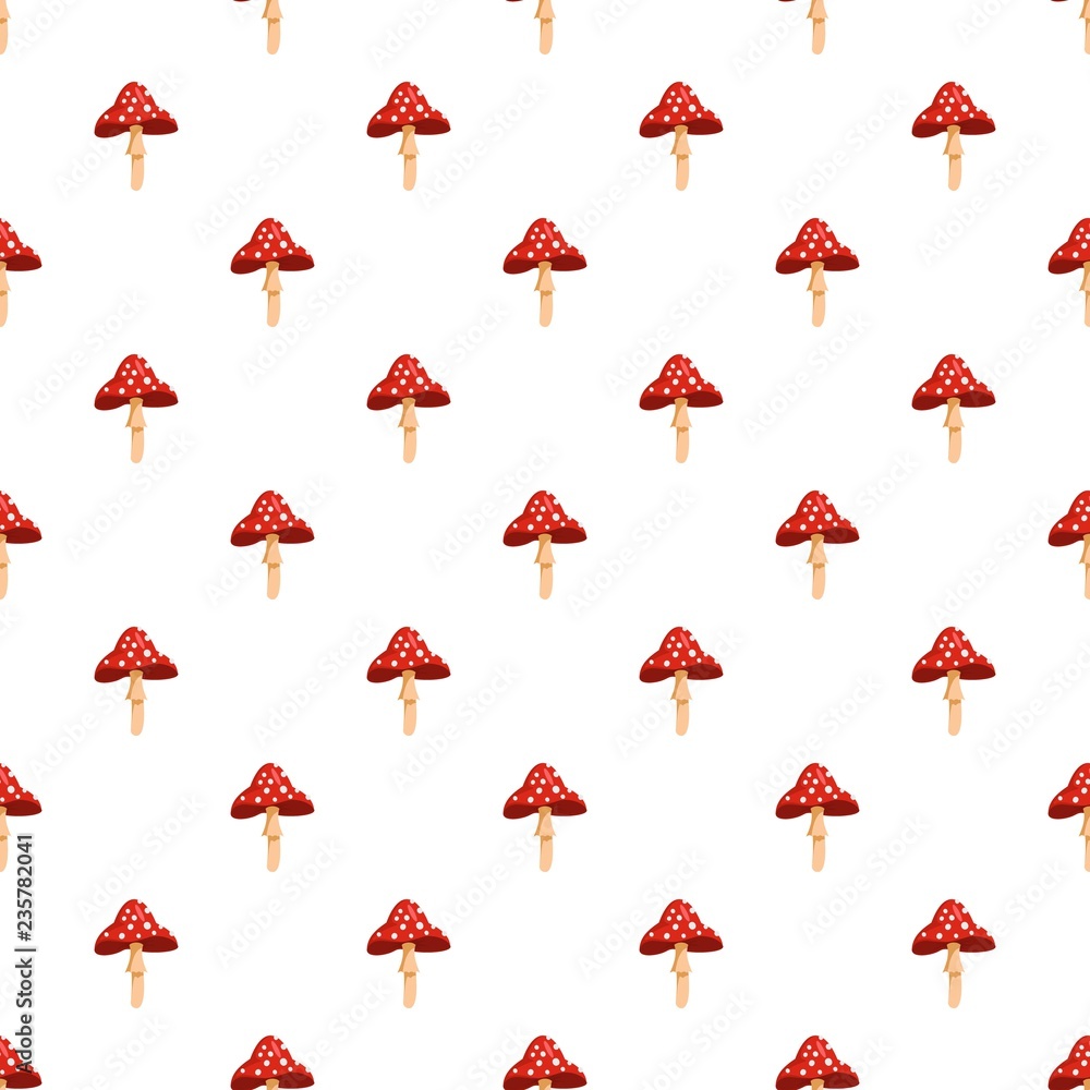 Poster poison mushroom pattern seamless vector repeat for any web design