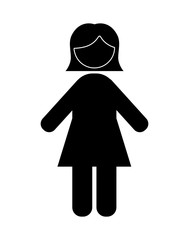 beautiful woman silhouette avatar character