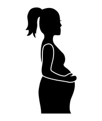 woman pregnancy silhouette icon