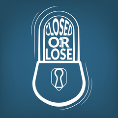 Lock with motivating inscription on security