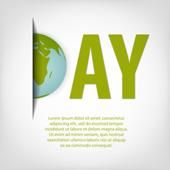 Earth day with sample text