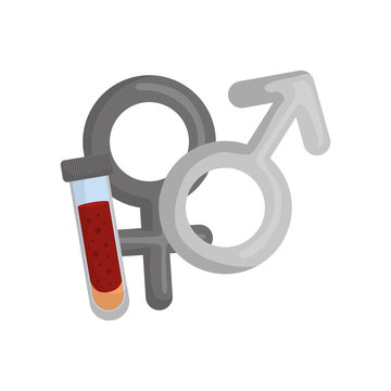 recommend clip art: genders male and female symbols with tube test