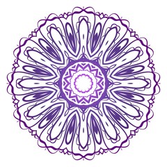 Hand-Drawn Henna Ethnic Mandala. Circle lace ornament. Vector illustration. for coloring book, greeting card, invitation, tattoo. Anti-stress therapy pattern