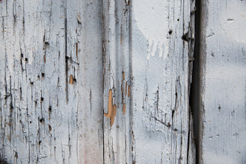 cracked white wood door