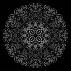 Round pattern flower mandala. circle floral ornament. Legend decorative vector illustration