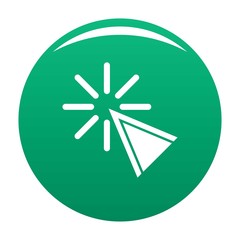 Cursor click icon. Simple illustration of cursor click vector icon for any design green