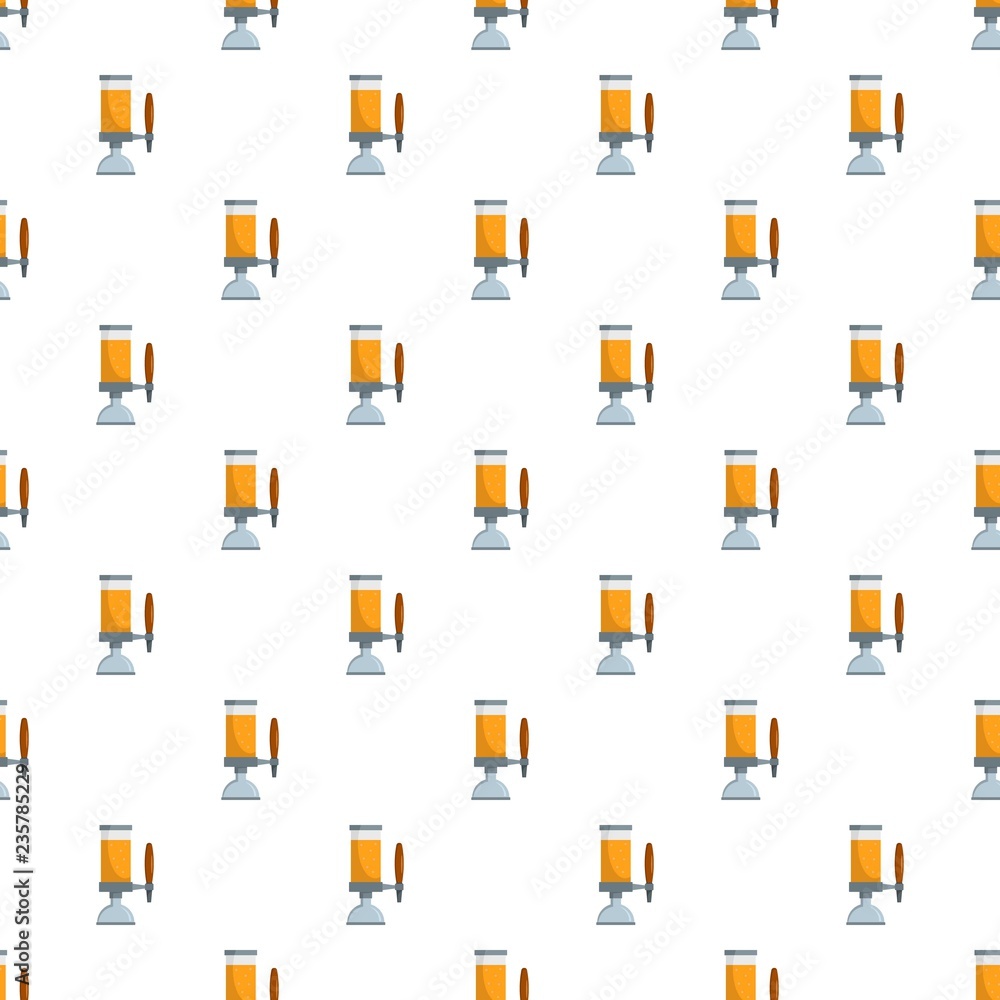 Poster beer tap pattern seamless vector repeat for any web design