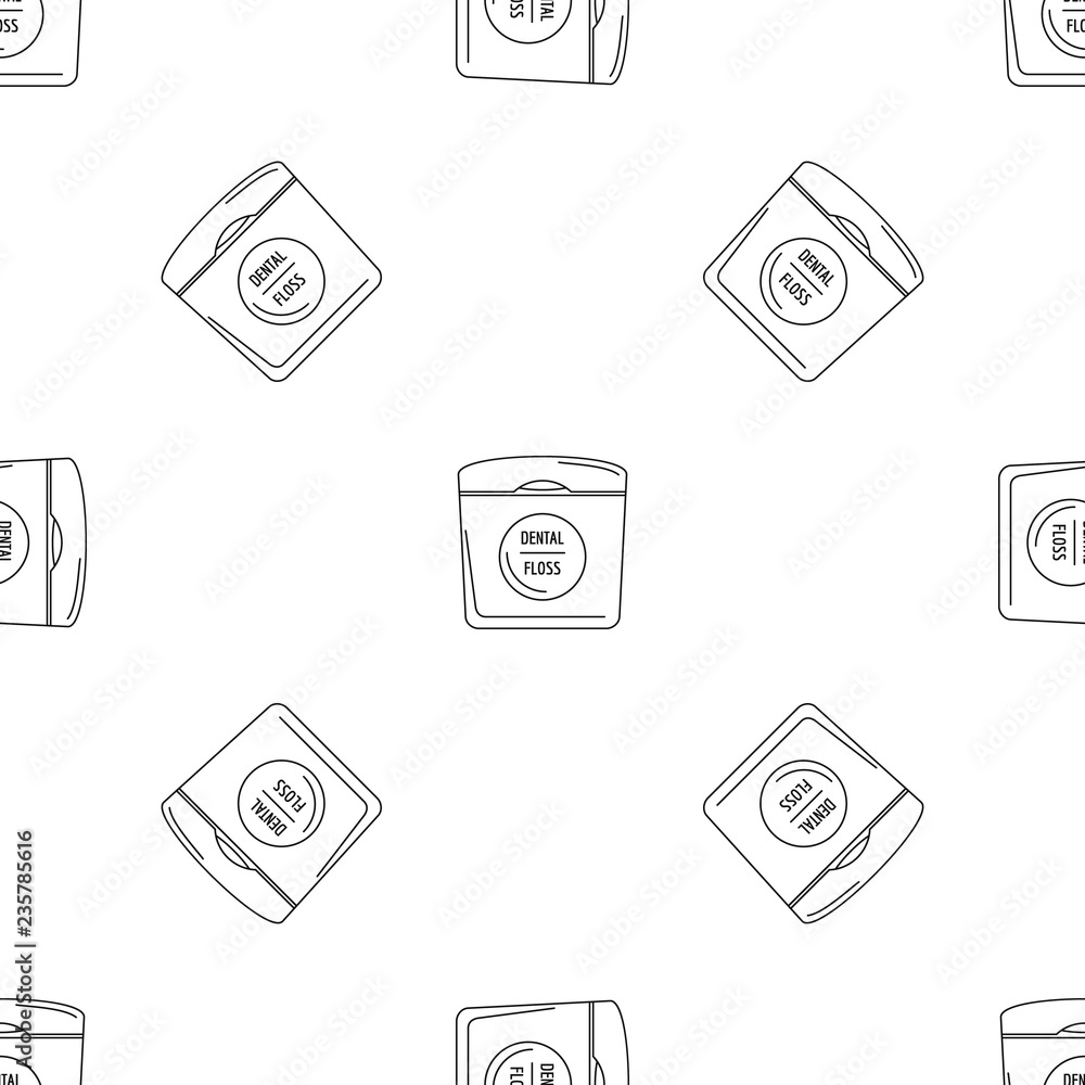 Poster dental floss pattern seamless vector repeat geometric for any web design