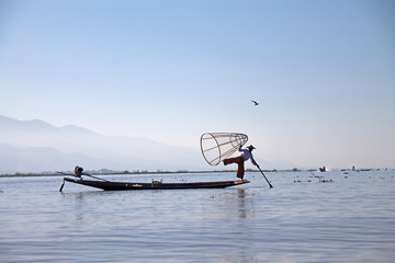 Fischer im Inle Lake