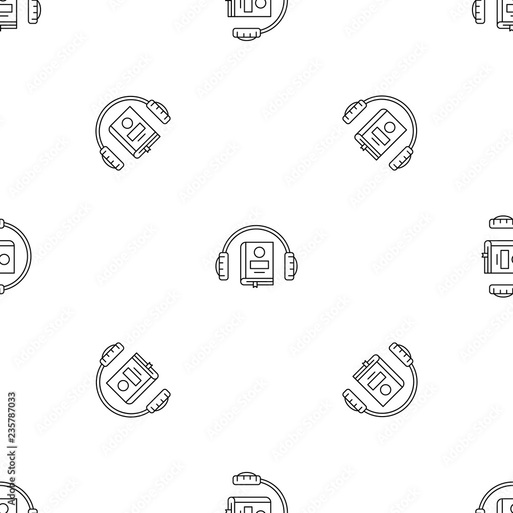 Poster book listen pattern seamless vector repeat geometric for any web design