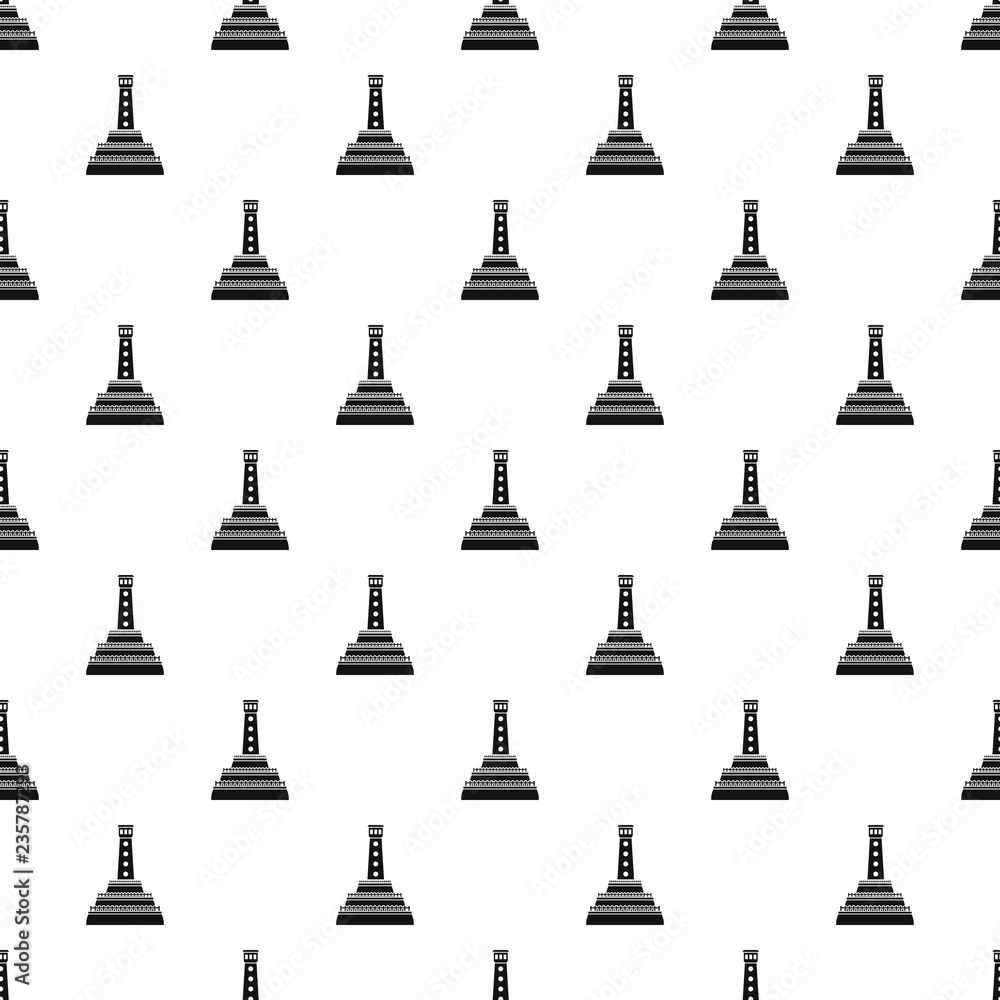Poster stone lighthouse pattern seamless vector repeat geometric for any web design