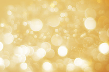 Gold and White Bokeh Background