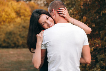 Sensual photo of a couple in love in nature