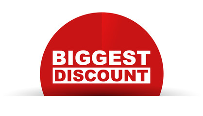 red vector banner biggest discount