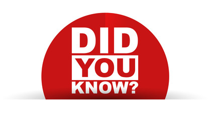 red vector banner did you know