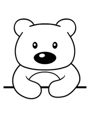 schild rahmen text schreiben teddy grizzly bär bärchen comic cartoon clipart süß niedlich design