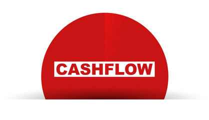 red vector banner cashflow