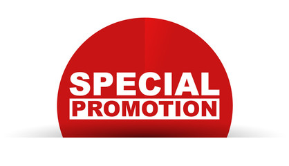 red vector banner special promotion
