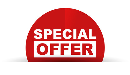 red vector banner special offer