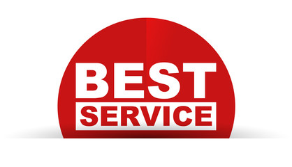 red vector banner best service