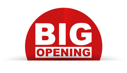 red vector banner big opening