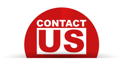 red vector banner contact us