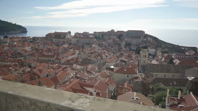 Old town Dubrovnik on sunny day view from the city wall