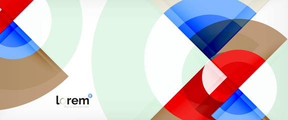 Obraz premium Modern geometric circles abstract background, colorful round shapes with shadow effects