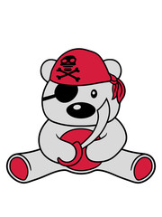 matrose pirat kapitän säbel seeräuber boot schiff meer hut böse verkleidung haustier kuscheltier teddy grizzly bär bärchen comic cartoon clipart süß niedlich design