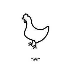 Hen icon from Agriculture, Farming and Gardening collection.
