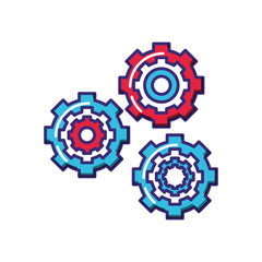 gears machinery isolated icon