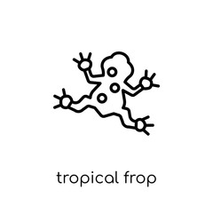 Tropical Frop icon. Trendy modern flat linear vector Tropical Frop icon on white background from thin line animals collection