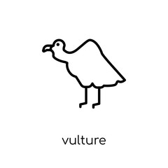 Vulture icon. Trendy modern flat linear vector Vulture icon on white background from thin line animals collection