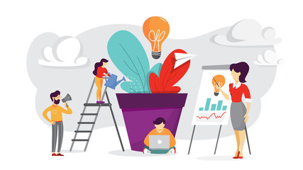 Idea concept. Thinking about innovation and find solution