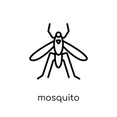 Mosquito icon. Trendy modern flat linear vector Mosquito icon on white background from thin line animals collection