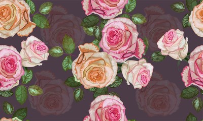 Rose seamless pattern