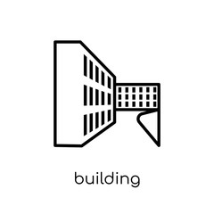 Building icon. Trendy modern flat linear vector Building icon on white background from thin line Architecture and Travel collection