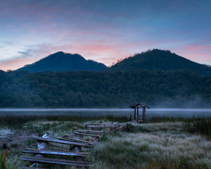 Taman Hidup Lake with a beautiful morning sky